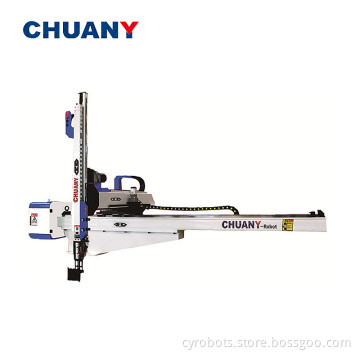 Multiaxis Cartesian Top Entry Robot Arm for Injection Machine